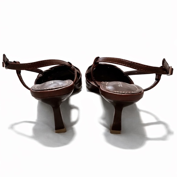Brown Slingback Heels - Picture 2 of 3